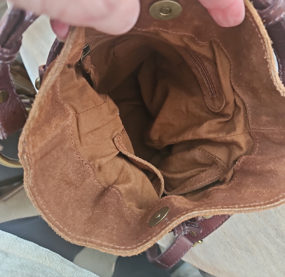 Free People Suede Drawstring Bucket Bag in Brown - Picture 11 of 11